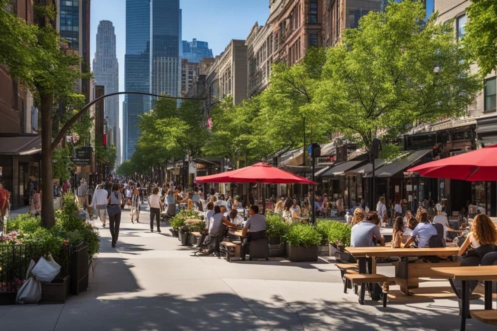 Pedestrian Friendly Areas in Chicago City